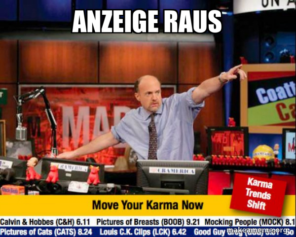 Mad Karma with Jim Cramer meme