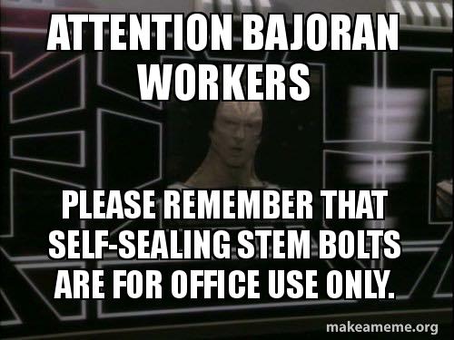attention bajoran workers please