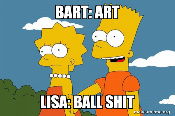 Bart and Lisa Chat meme