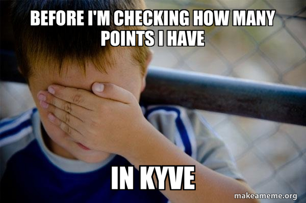 before i'm checking how many points i have in kyve - Confession Kid ...