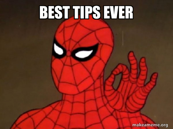 Best tips ever - Spiderman - Care factor Zero Meme Generator