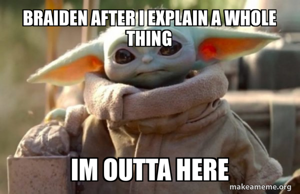 Baby Yoda looking at you meme