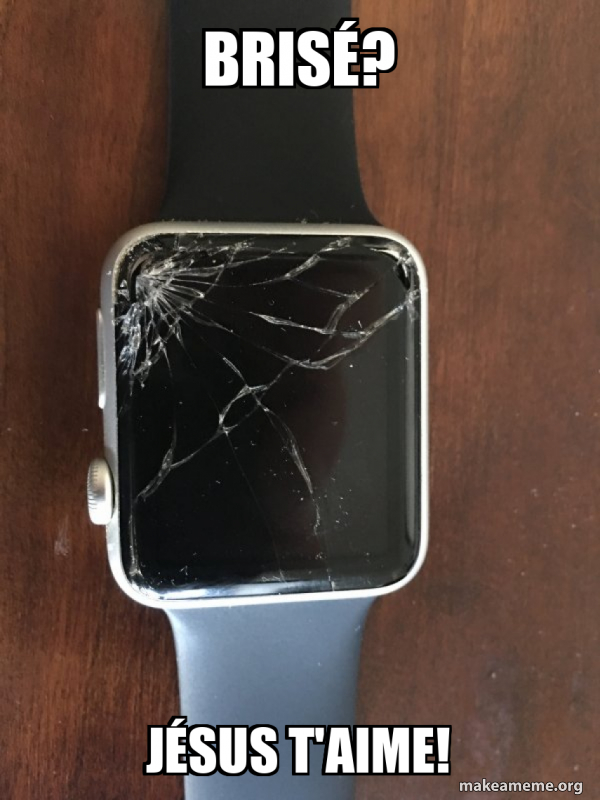 Broken Apple Watch meme