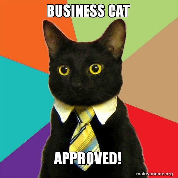 BUSINESS CAT APPROVED Business Cat Meme Generator BUSINESS CAT APPROVED Business Cat Meme Generator