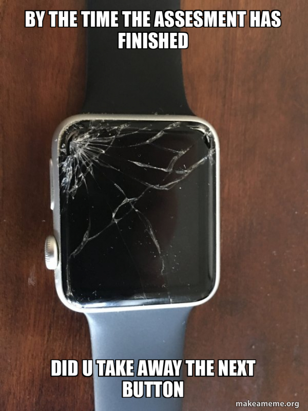 Broken Apple Watch meme