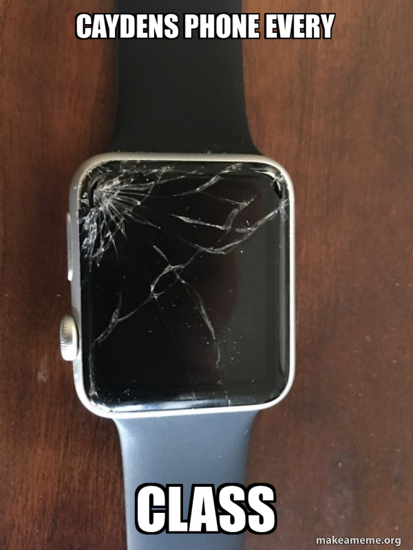 Broken Apple Watch meme