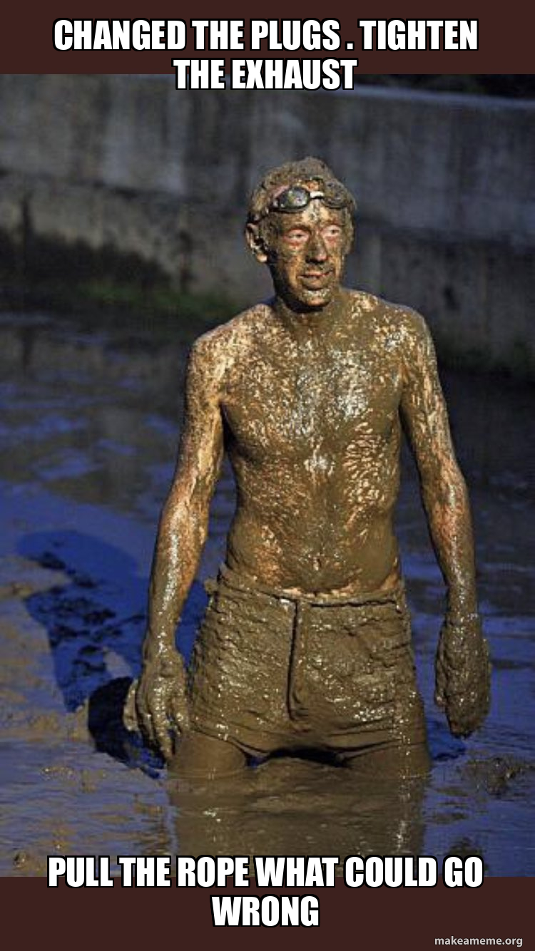 Changed the PLUGS . Tighten the exhaust Pull the rope What could go ...