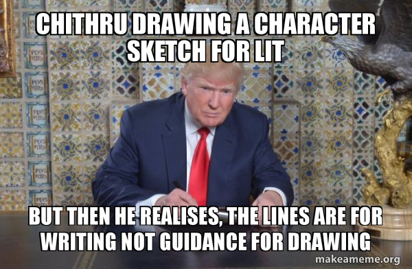 Donald Trump Writing Speech meme