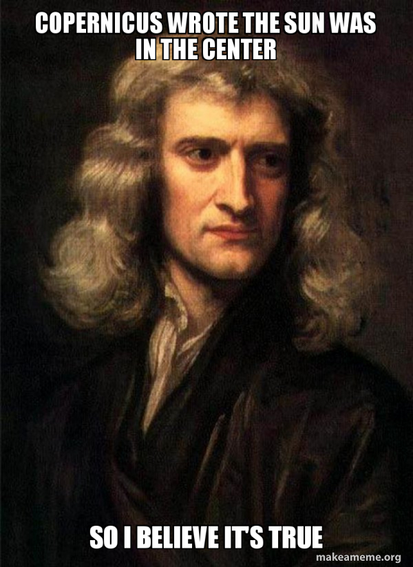 Sir Isaac Newton meme