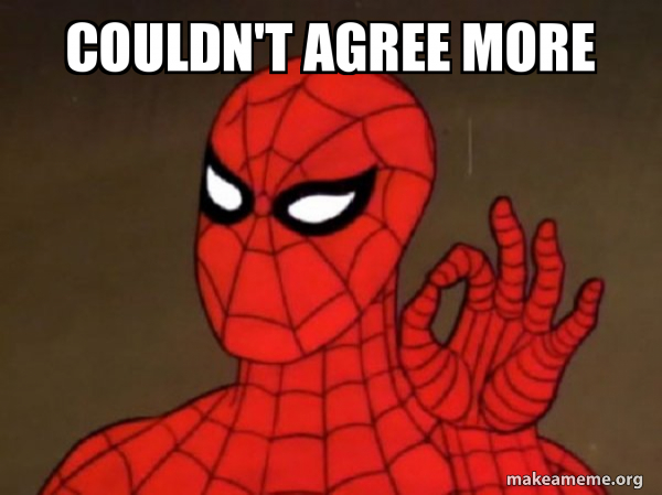 Couldn T Agree More Spiderman Care Factor Zero Make A Meme