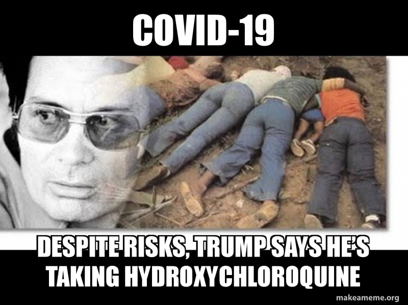 Covid 19 Despite Risks Trump Says He S Taking Hydroxychloroquine