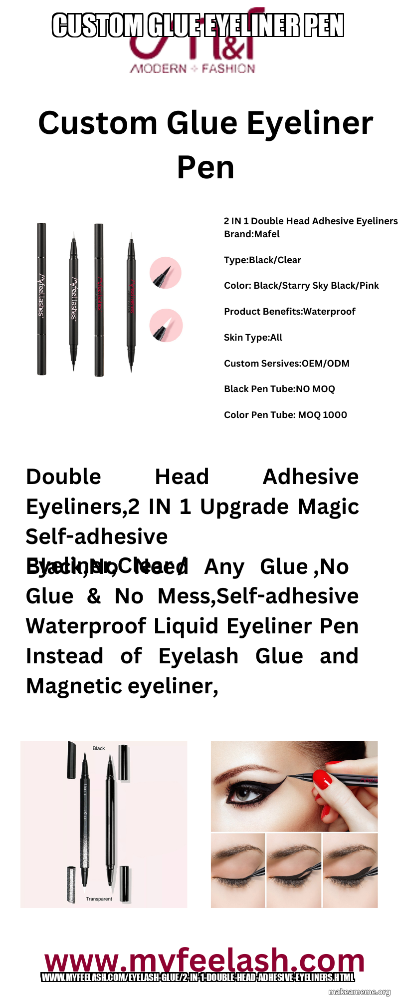Custom Glue Eyeliner Pen