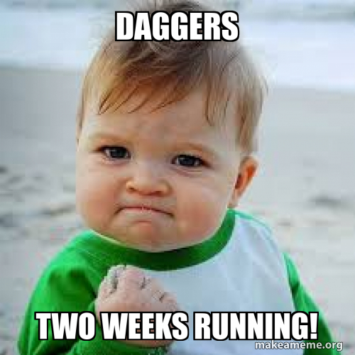 Daggers Two weeks running! Meme Generator