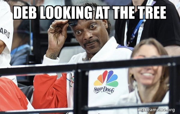 Deb looking at the tree - Snoop Dogg Sunglasses at Olympics Meme Generator
