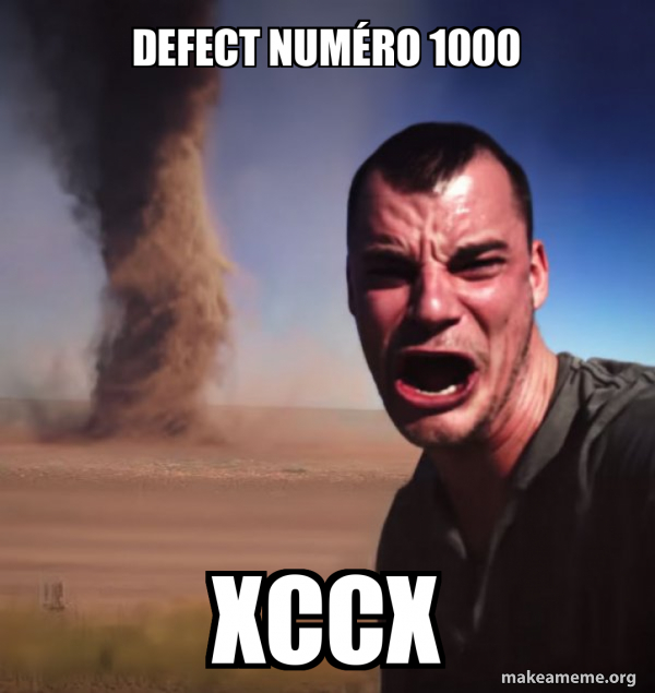 Defect numéro 1000 XCCX - Tornado Guy Meme Generator