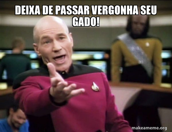DEIXA DE PASSAR VERGONHA SEU GADO! - Annoyed Picard Meme Generator