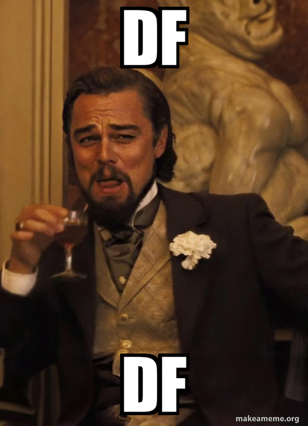 df df - Leonardo DiCaprio Laughing Django Meme Generator