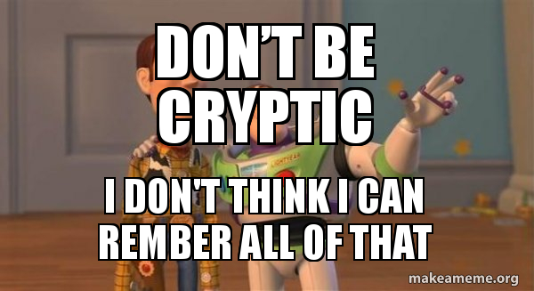 Cryptic Memes