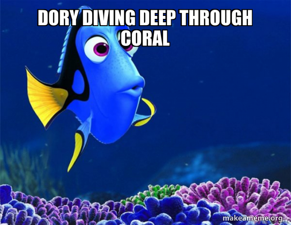 Dory from Nemo  (5 second memory) meme