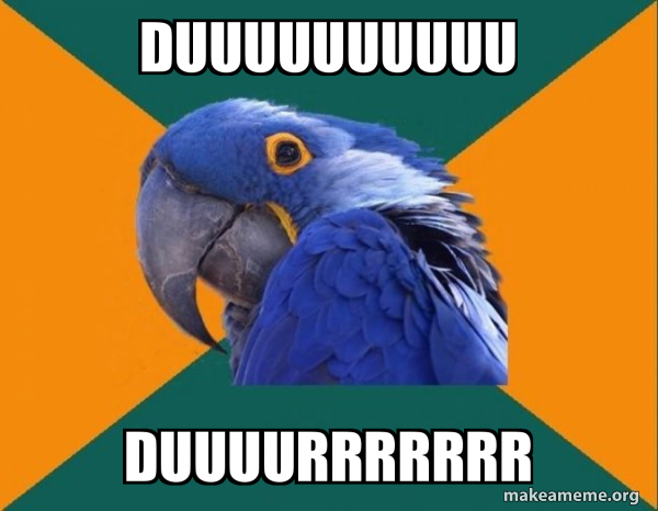 Paranoid Parrot meme