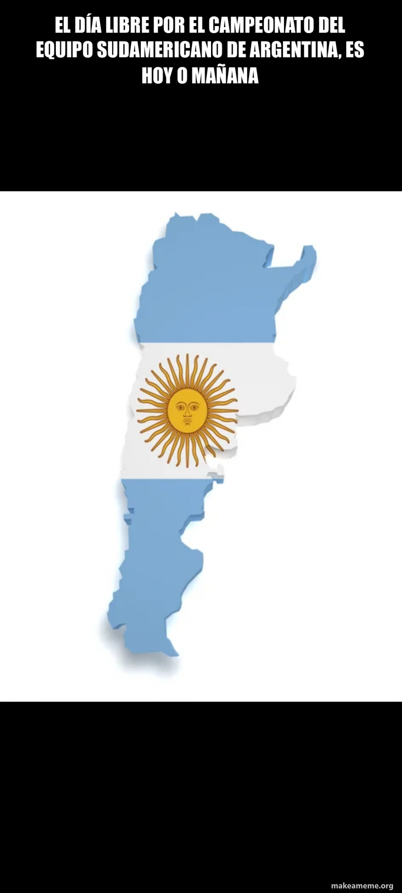 El día libre por el campeonato del equipo sudamericano de Argentina, es ...