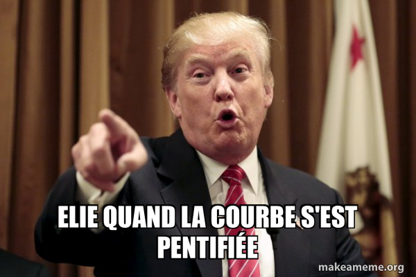 elie quand la courbe s'est pentifiée - Donald Trump Says Meme Generator