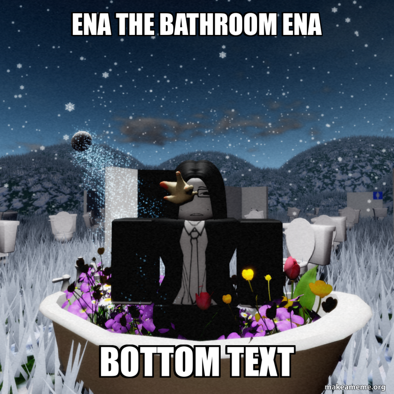 Ena the bathroom ena bottom text Meme Generator