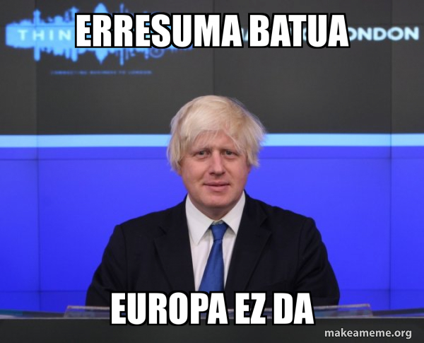 Boris Johnson  Brexit meme