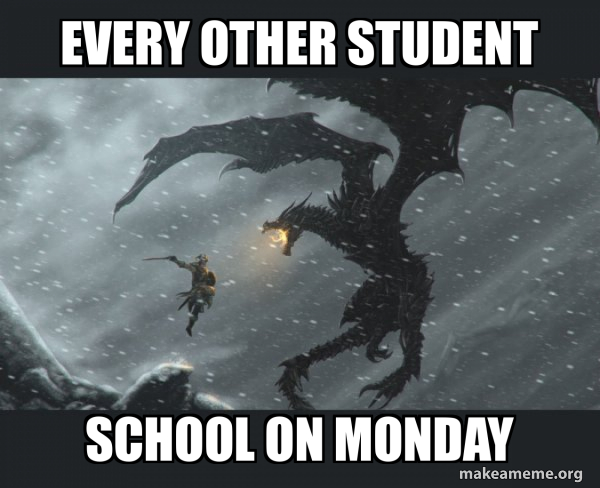 Skyrim Dragon Slaying meme