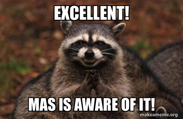Excellent Mas Is Aware Of It Evil Plotting Raccoon Make A Meme