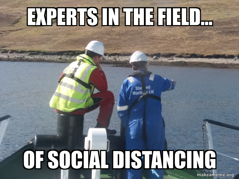 Multiple Experts Meme Experts in the field... Of Social distancing Meme Generator