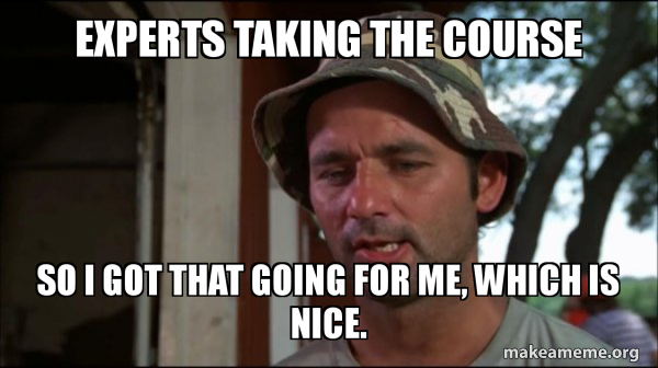 Bill Murry Caddyshack (So I got that going for me) meme