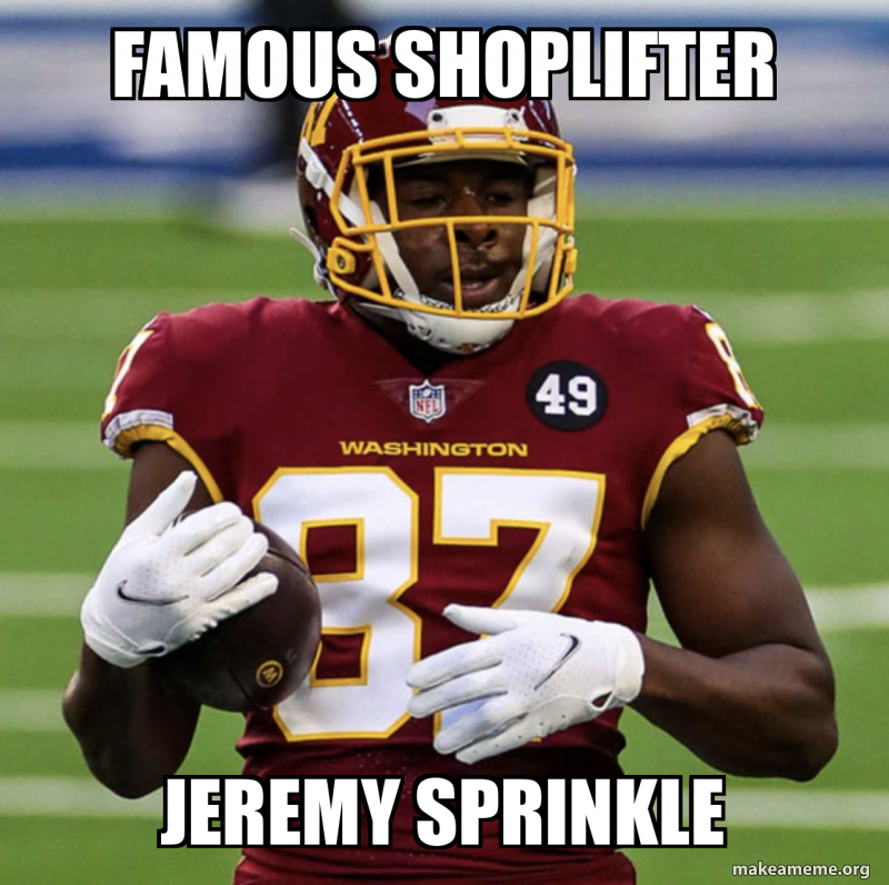 famous shoplifter jeremy sprinkle Meme Generator