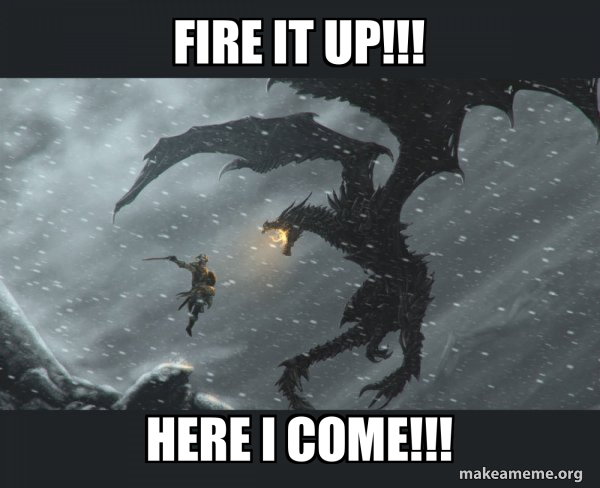 Skyrim Dragon Slaying meme