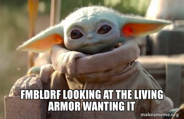 Baby Yoda looking at you meme