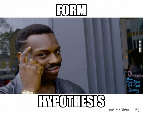 Form Hypothesis Roll Safe Black Guy Pointing At His Head Make A Meme