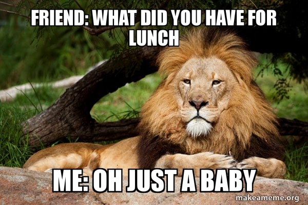 Contemplative Lion meme