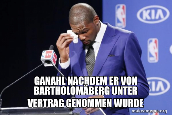 Ganahl nachdem er von Bartholomäberg unter Vertrag genommen wurde ...