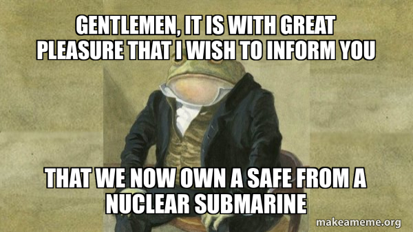 Colonel Meme Gentlemen, it is with great pleasure that i wish to inform you that we ...