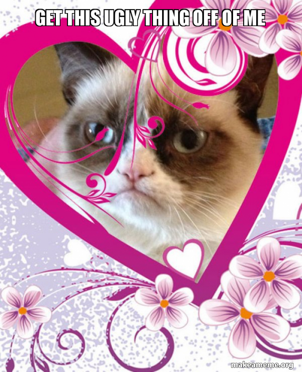 Grumpy cat Valentines Day meme