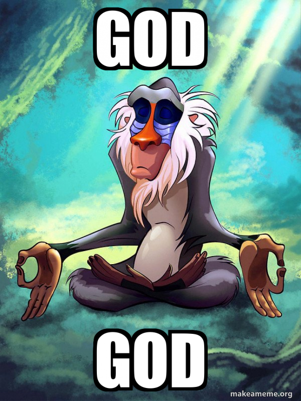 Rafiki Meditating - Lion King meme