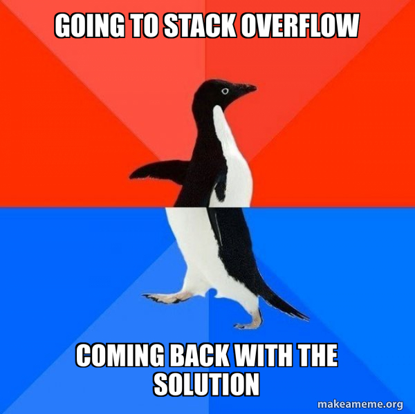 Going to Stack Overflow Coming back with the solution - Socially ...
