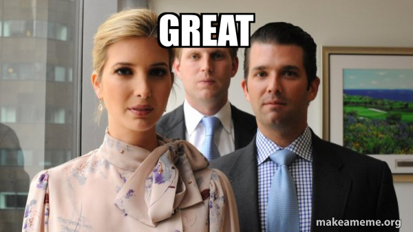 The Trump Kids Eric, Donald Jr and Ivanka meme