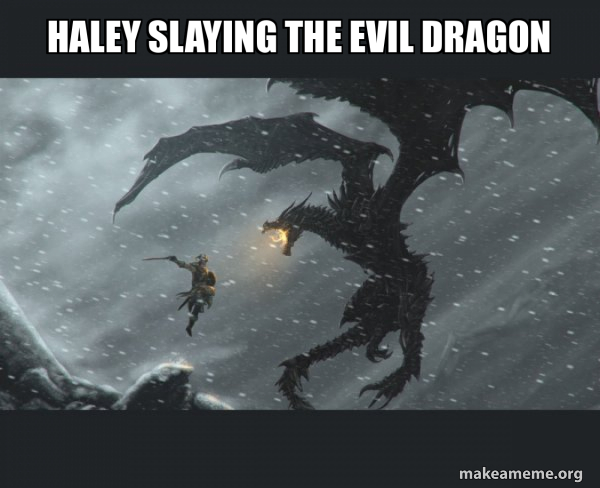 Skyrim Dragon Slaying meme
