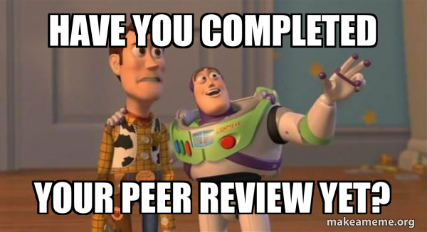 Have you completed Your peer review yet? - Buzz and Woody (Toy Story ...