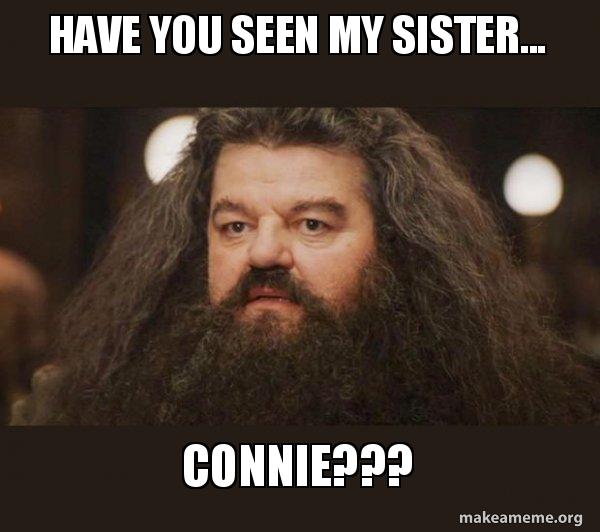have you seen my sister connie??? hagrid i should not have have you seen c0tdoz have you seen my sister connie??? hagrid i should not have