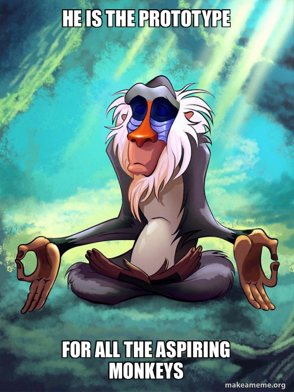 Rafiki Meditating - Lion King meme