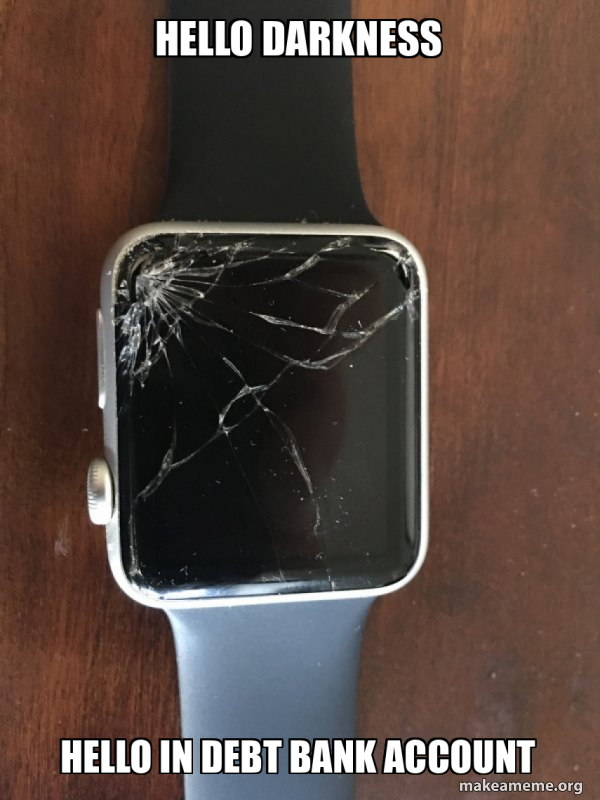 Broken Apple Watch meme