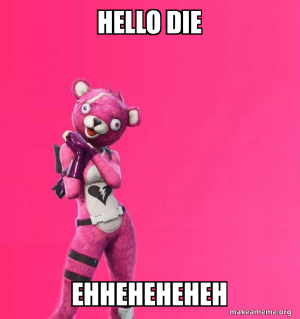 Creepy Bear Fortnite meme