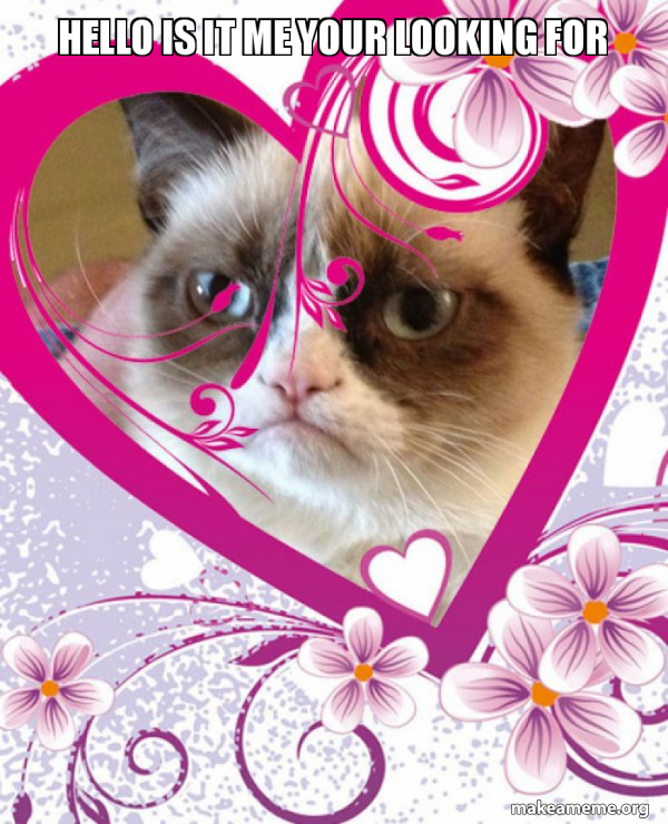 Grumpy cat Valentines Day meme